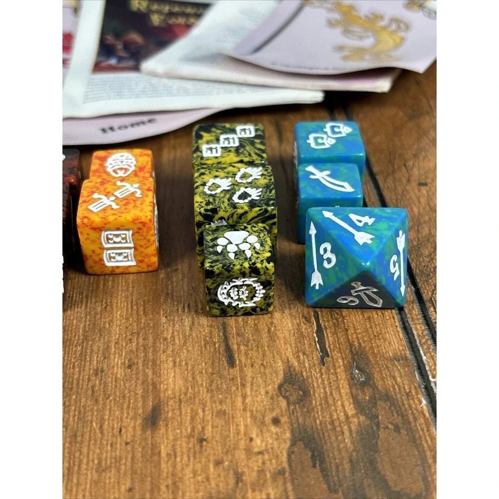 TSR 1995 Dragon Dice Role Playing Game Bag 14 Dice D&D Dungeons Dragons‎ Bag